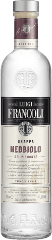 32,95 € Envio grátis | Grappa Luigi Francoli Itália Nebbiolo Garrafa 70 cl