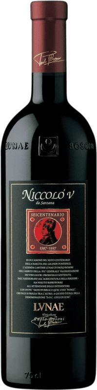 47,95 € Free Shipping | Red wine Lunae Niccoló V Reserve D.O.C. Colli di Luni Italy Merlot, Sangiovese, Pollera Nera Bottle 75 cl