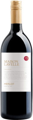 9,95 € Бесплатная доставка | Красное вино Maison Lavelle I.G.P. Vin de Pays d'Oc Лангедок-Руссильон Франция Merlot бутылка 1 L