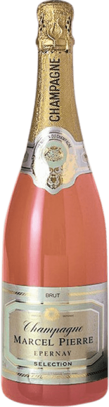 59,95 € Бесплатная доставка | Розовое игристое вино Marcel Pierre Brut — брют Rosé — Розе A.O.C. Champagne шампанское Франция Pinot Noir — Пино Нуар, Nebbiolo — Неббиоло, Chardonnay — Шардоне 75 cl