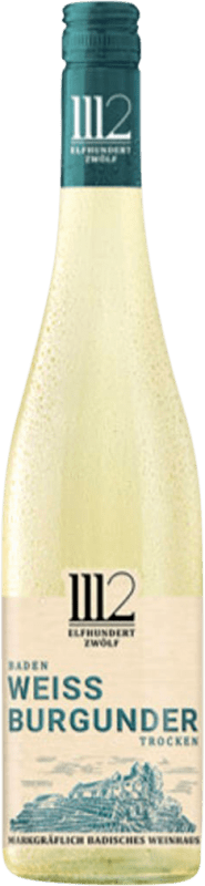 9,95 € Free Shipping | White Wine Markgraf von Baden Elfhundertzwölf 1112 I.G. Baden Baden Germany Pinot Blanc Bottle 75 cl