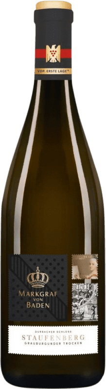 35,95 € Envío gratis | Vino Blanco Markgraf von Baden Durbacher Schloss Staufenberg Trocken — Seco VDP Erste Lage — 1er Premier Cru Baden Alemania Pinot Gris Botella 75 cl