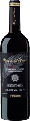 13,95 € Free Shipping | Red Wine Marqués de Pluma Oak D.O. Ribera del Duero Castilla y León Spain Tempranillo 75 cl