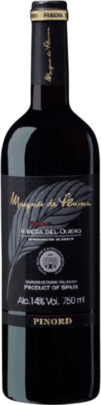 16,95 € Free Shipping | Red wine Marqués de Pluma Oak D.O. Ribera del Duero Castilla y León Spain Tempranillo Bottle 75 cl