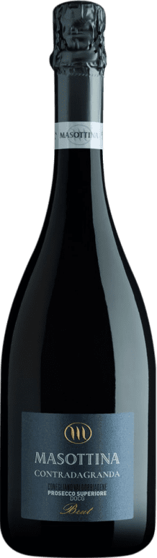 19,95 € Envio grátis | Espumante branco Masottina Contrada Granda Superiore Brut D.O.C.G. Prosecco di Conegliano-Valdobbiadene Friuli-Venezia Giulia Itália Glera Garrafa 75 cl