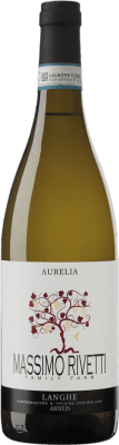 12,95 € Spedizione Gratuita | Vino Bianco Massimo Rivetti Aurelia D.O.C. Langhe Piemonte Italia Arneis 75 cl