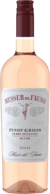 5,95 € Envoi gratuit | Vin blanc Messer del Fauno Blush I.G.T. Terre Siciliane Sicile Italie Pinot Gris Bouteille 75 cl