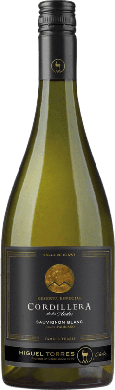 19,95 € Envio grátis | Vinho branco Miguel Torres Cordillera D.O. Valle de Elqui Chile Sauvignon Branca Garrafa 75 cl