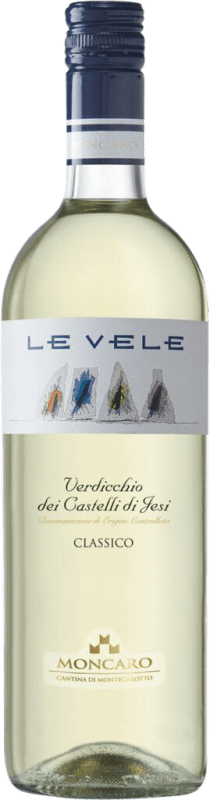 10,95 € Бесплатная доставка | Белое вино Moncaro Le Vele D.O.C. Verdicchio dei Castelli di Jesi Marcas Италия Verdicchio бутылка 75 cl