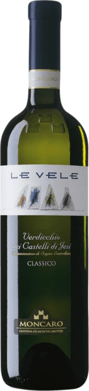 7,95 € Free Shipping | White wine Moncaro Le Vele D.O.C. Verdicchio dei Castelli di Jesi Marcas Italy Verdicchio Bottle 75 cl