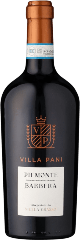 14,95 € Free Shipping | Red wine Mondo del Vino Villa Pani D.O.C. Piedmont Piemonte Italy Barbera Bottle 75 cl