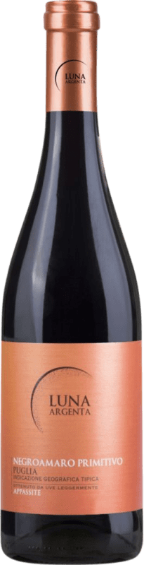 8,95 € 免费送货 | 红酒 Mondo del Vino Luna Argenta Negroamaro Primitivo Appassite I.G.T. Puglia 普利亚大区 意大利 Nebbiolo, Negroamaro 瓶子 75 cl