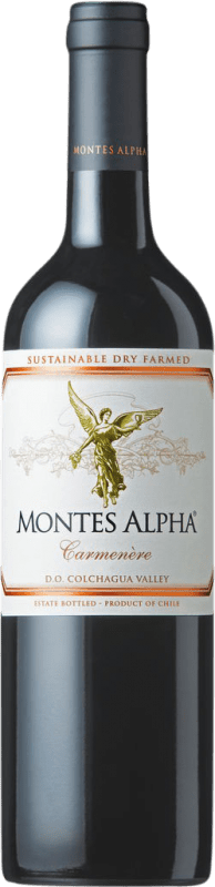 19,95 € 免费送货 | 红葡萄酒 Montes Alpha I.G. Valle Central 中央谷地 智利 Cabernet Sauvignon, Carmenère 瓶子 75 cl