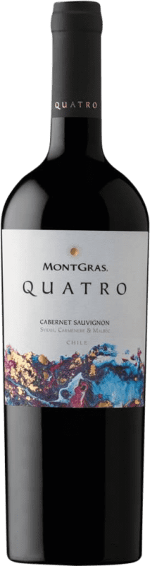 15,95 € Kostenloser Versand | Rotwein MontGras San José Quatro I.G. Valle de Colchagua Chile Syrah, Cabernet Sauvignon, Malbec, Carmenère Flasche 75 cl