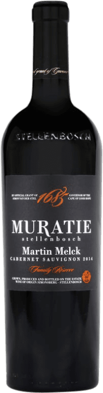 53,95 € Бесплатная доставка | Красное вино Muratie Estate Family Reserve I.G. Stellenbosch Стелленбош Южная Африка Cabernet Sauvignon бутылка 75 cl