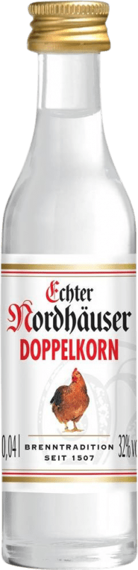 1,95 € Spedizione Gratuita | Liquori Echter Nordhäuser Nordhäuser Doppelkorn Thüringen Germania Bottiglia Miniatura 4 cl