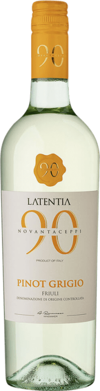 9,95 € Envio grátis | Vinho branco Novantaceppi D.O.C. Friuli Friuli-Venezia Giulia Itália Pinot Cinza Garrafa 75 cl