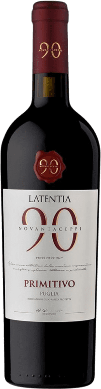 6,95 € Envio grátis | Vinho Tinto Novantaceppi I.G.T. Puglia Puglia Itália Primitivo 75 cl