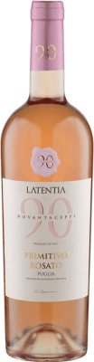 6,95 € Kostenloser Versand | Rosé-Wein Novantaceppi Rosato I.G.T. Puglia Apulien Italien Primitivo Flasche 75 cl