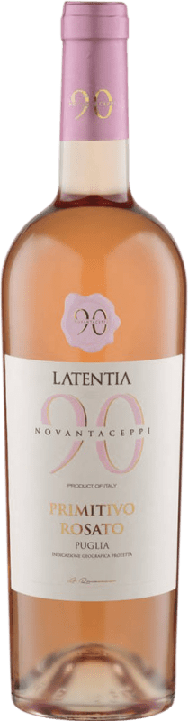 6,95 € Kostenloser Versand | Rosé-Wein Novantaceppi Rosato I.G.T. Puglia Apulien Italien Primitivo Flasche 75 cl