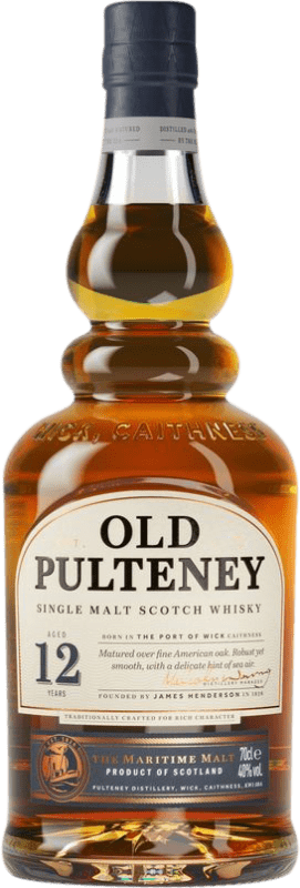 4,95 € 免费送货 | 威士忌单一麦芽威士忌 Old Pulteney 英国 12 岁 微型瓶 5 cl