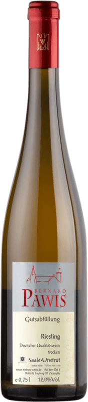 12,95 € Бесплатная доставка | Белое вино Pawis сухой Saale Unstrut Германия Riesling бутылка 75 cl