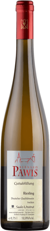 12,95 € Envio grátis | Vinho branco Pawis Seco Saale Unstrut Alemanha Riesling Garrafa 75 cl