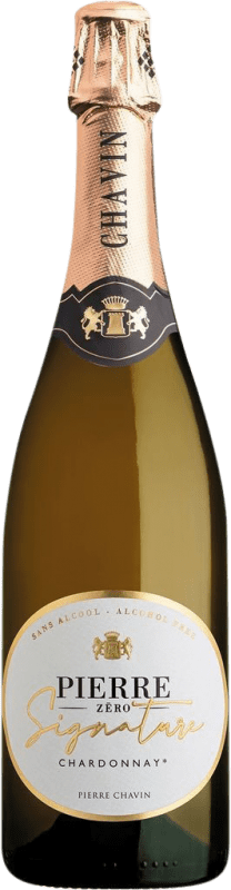 17,95 € 送料無料 | 白のスパークリングワイン Pierre Chavin Zéro Sparkling — 発泡性, Signature — シグネチャー フランス Chardonnay — シャルドネ 75 cl アルコールなし