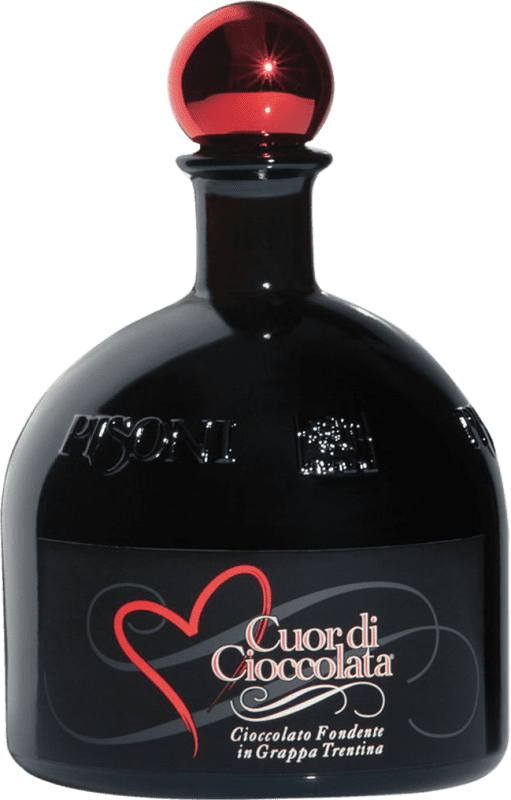 39,95 € Envío gratis | Licores Pisoni Cuor Trentino Italia Botella Medium 50 cl Cioccolato — Chocolate, Grappa