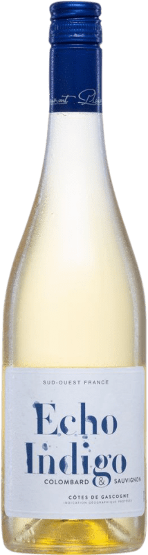 6,95 € Бесплатная доставка | Белое вино Plaimont Echo Indigo Blanc I.G.P. Vin de Pays Côtes de Gascogne Франция Sauvignon White, Colombard бутылка 75 cl