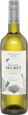 7,95 € 免费送货 | 白酒 Plaimont Voici Mon Secret Blanc I.G.P. Vin de Pays Côtes de Gascogne 法国 Colombard 瓶子 75 cl