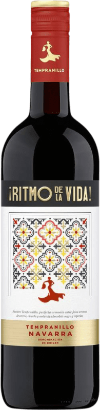 7,95 € Free Shipping | Red wine Ritmo de la Vida D.O. Navarra Navarre Spain Tempranillo Bottle 75 cl