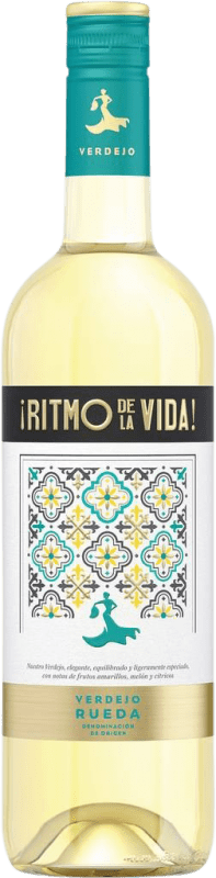 9,95 € Spedizione Gratuita | Vino bianco Ritmo de la Vida D.O. Rueda Castilla y León Spagna Verdejo Bottiglia 75 cl