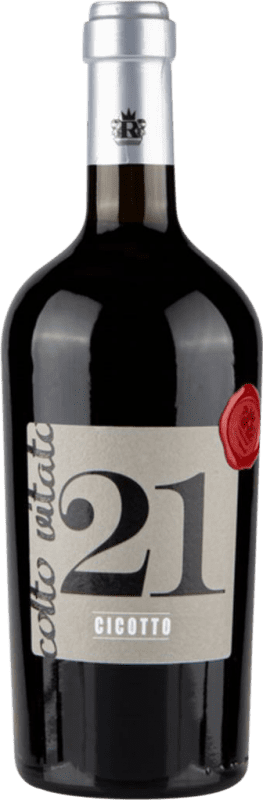 17,95 € Spedizione Gratuita | Vino rosso Romagnoli Cicotto 21 Colto Vitato Superiore D.O.C. Gutturnio Italia Bonarda, Barbera Bottiglia 75 cl