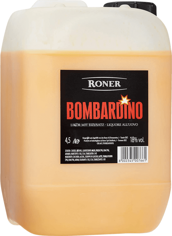 145,95 € Free Shipping | Liqueurs Roner Bombardino Italy Jerrycan 4,5 L