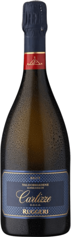 27,95 € Kostenloser Versand | Weißer Sekt Ruggeri Brut D.O.C.G. Prosecco di Valdobbiadene Superiore di Cartizze Venecia Italien Glera Flasche 75 cl