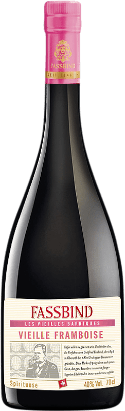 51,95 € Envio grátis | Aguardente Orujo S. Fassbind Les Vieilles Barriques Vieille Framboise Suíça Garrafa 70 cl