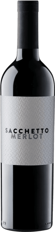 10,95 € Kostenloser Versand | Rotwein Sacchetto I.G.T. Veneto Venetien Italien Merlot Flasche 75 cl