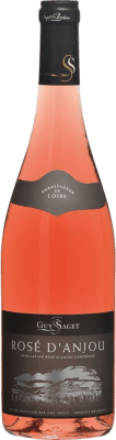 9,95 € Spedizione Gratuita | Vino rosato Saget La Perrière Rosé A.O.C. Anjou Loire Francia Grolleau Bottiglia 75 cl