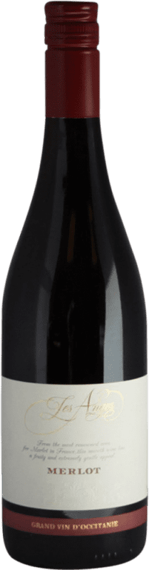 9,95 € Envio grátis | Vinho tinto Saint Auriol Les Anges I.G.P. Vin de Pays d'Oc Bordeaux França Merlot Garrafa 75 cl