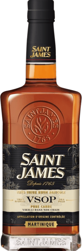 42,95 € 免费送货 | 朗姆酒 Plantations Saint James VSOP I.G.P. Martinique 马提尼克 瓶子 70 cl