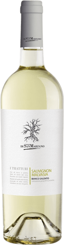 5,95 € Spedizione Gratuita | Vino bianco San Marzano I Tratturi Bianco I.G.T. Salento Italia Bottiglia 75 cl