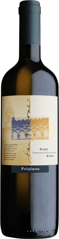 8,95 € Бесплатная доставка | Белое вино San Simone di Brisotto Prestige I.G.T. Friuli-Venezia Giulia Фриули-Венеция-Джулия Италия Chardonnay бутылка 75 cl