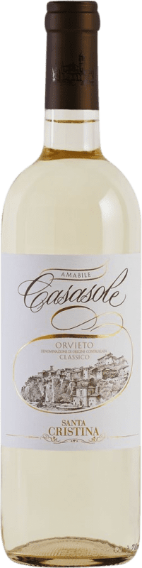 14,95 € Envío gratis | Vino blanco Santa Cristina Casasole Classico D.O.C. Orvieto Italia Malvasía, Procanico, Grechetto, Drupeggio, Verdello Botella 75 cl