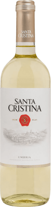 11,95 € 免费送货 | 白酒 Santa Cristina Bianco I.G.T. Umbria Marcas 意大利 Viognier, Procanico, Grechetto 瓶子 75 cl