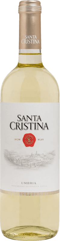 8,95 € Envío gratis | Vino blanco Santa Cristina Bianco I.G.T. Umbria Marcas Italia Viognier, Procanico, Grechetto Botella 75 cl