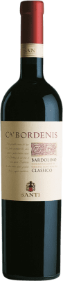 12,95 € Free Shipping | Red wine Santi Ca' Bordenis Classico D.O.C. Bardolino Venecia Italy Nebbiolo, Corvina, Molinara Bottle 75 cl