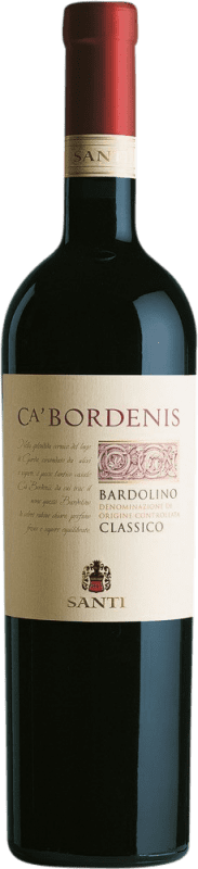 13,95 € Spedizione Gratuita | Vino rosso Santi Ca' Bordenis Classico D.O.C. Bardolino Venecia Italia Nebbiolo, Corvina, Molinara Bottiglia 75 cl