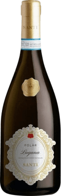 18,95 € Spedizione Gratuita | Vino bianco Santi Folar D.O.C. Lugana lombardia Italia Trebbiano di Lugana Bottiglia 75 cl