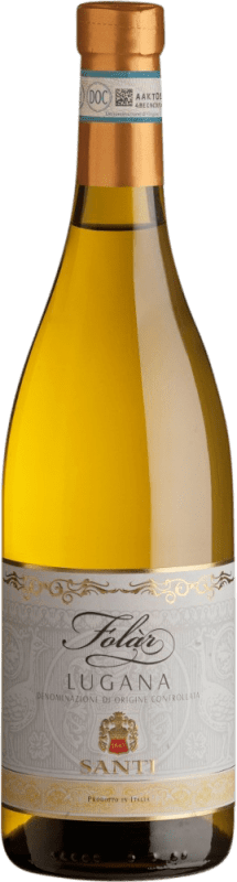 12,95 € Free Shipping | White wine Santi Folar D.O.C. Lugana Lombardia Italy Trebbiano di Lugana Bottle 75 cl